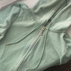 Juicy Couture Light Green Zip-Up Hoodie